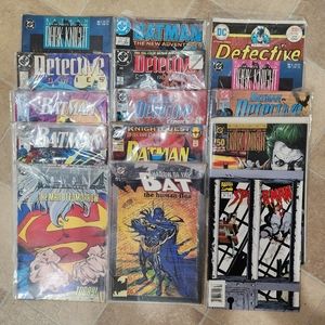Lot of 16 Comics 65-93's Batman Detective Dark knight Bat Marvel Spider Man VTG